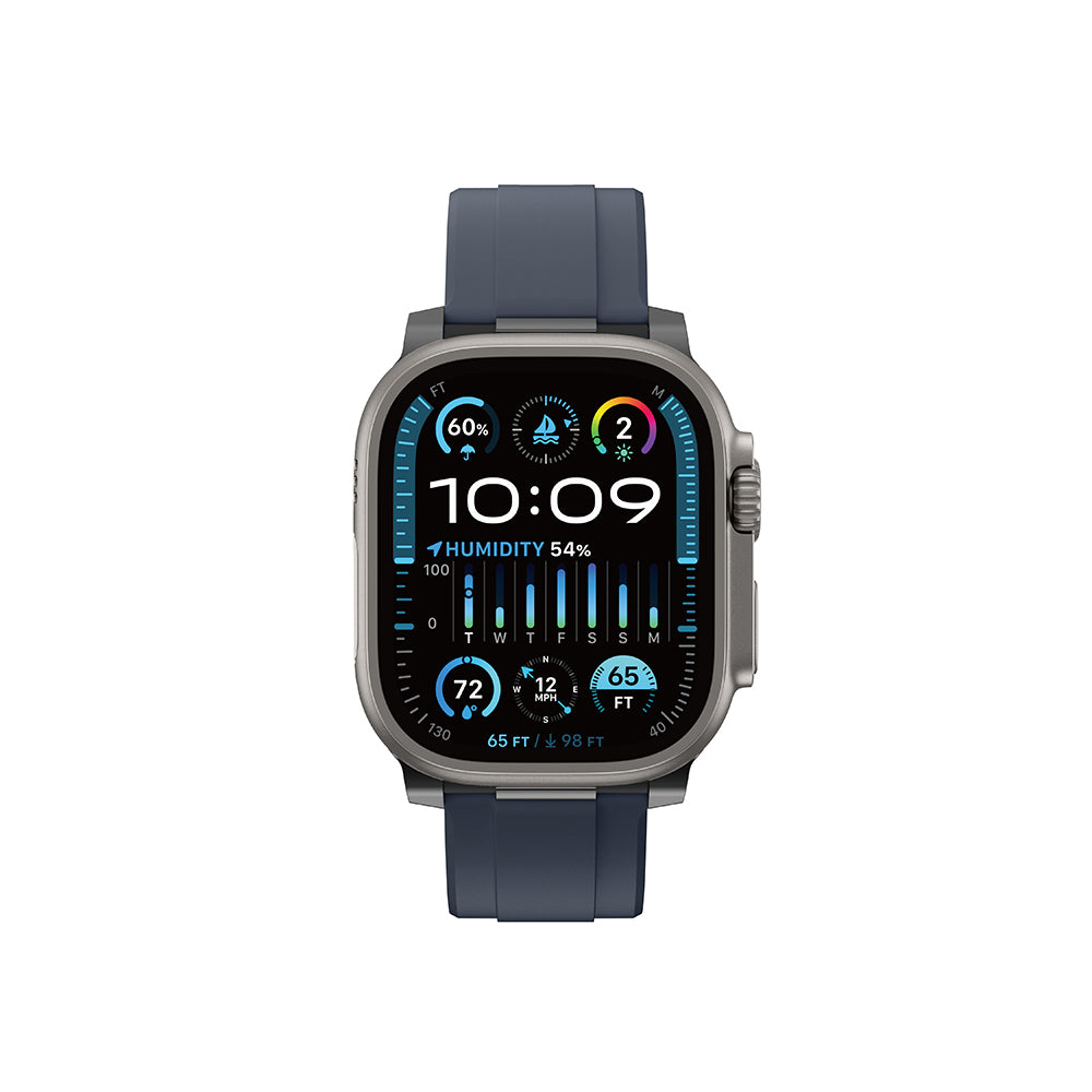 Apple Watch 44mm Amazingthing Titan Chrono Silikon Kordon Beyaz