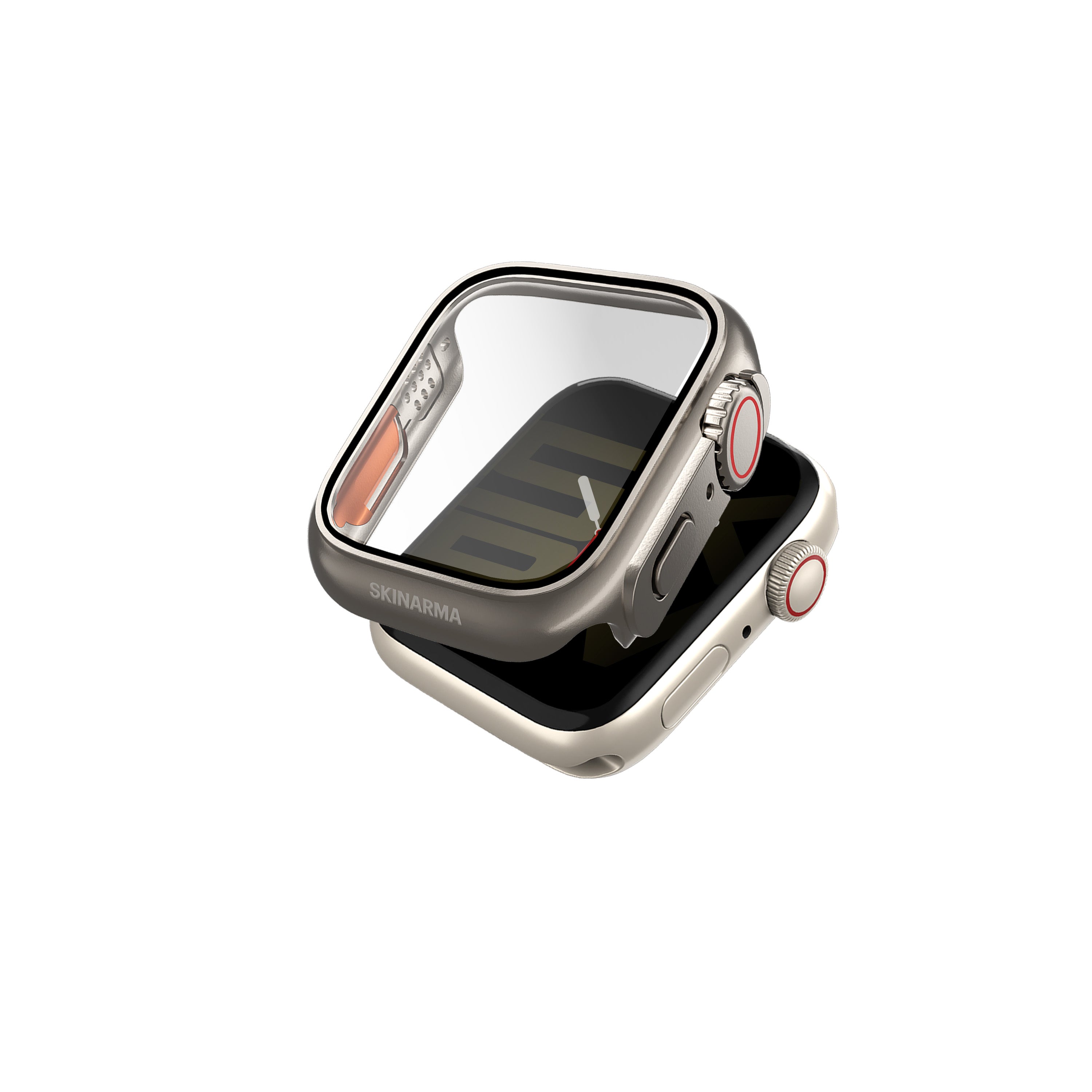 Watch 44mm SkinArma Gado Pro Dijital Taç Korumalı Kasa ve Ekran Koruyucu Gri