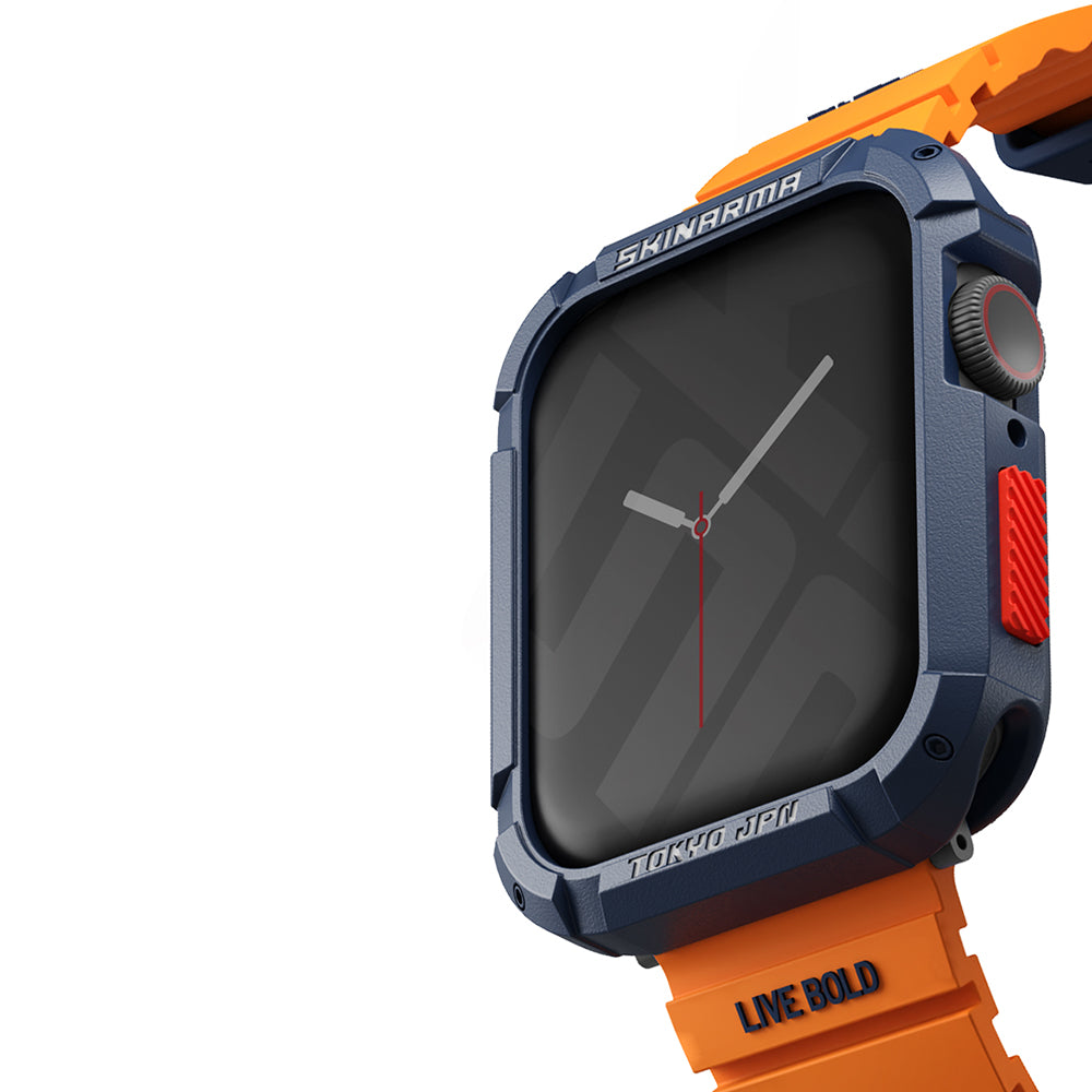 Watch 44mm SkinArma Kurono Buzlu Tasarım Sert PC Kasa Koruyucu Beyaz