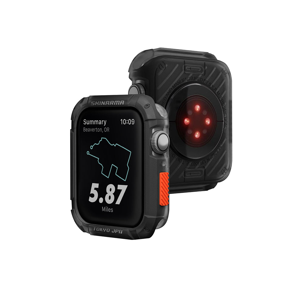 Watch 44mm SkinArma Kurono Buzlu Tasarım Sert PC Kasa Koruyucu Siyah