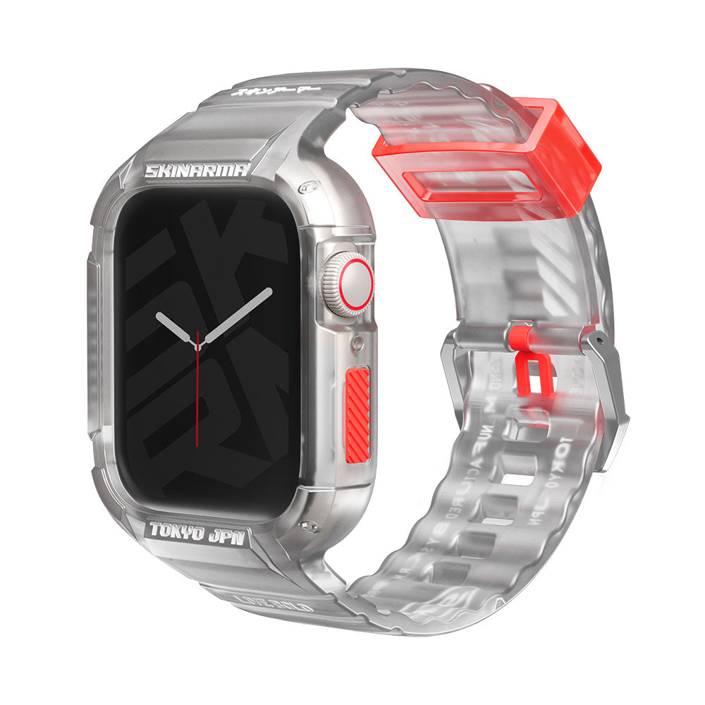 Watch 44mm SkinArma Saido Sert PC Kasa Koruyuculu Silikon Kordon Renksiz