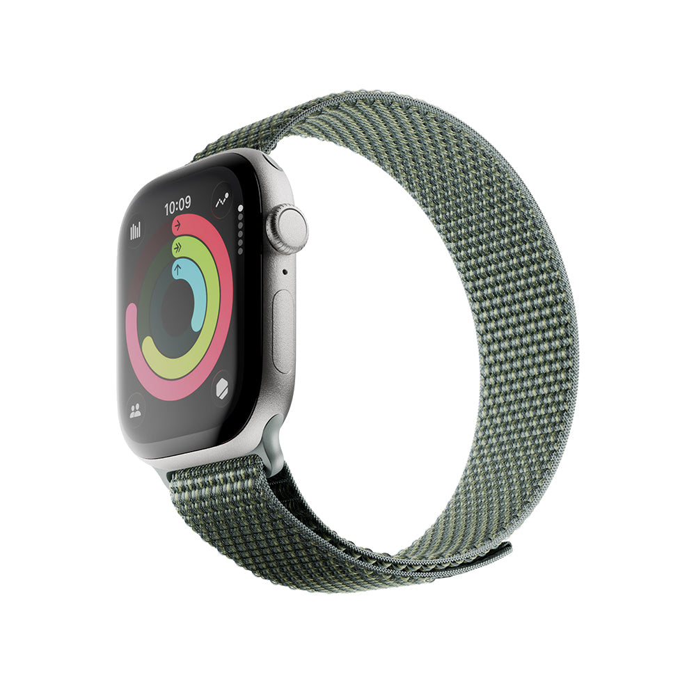 Apple Watch 7 41mm Native Union Active Watch Loop Serisi Hasır Kordon Koyu Yeşil