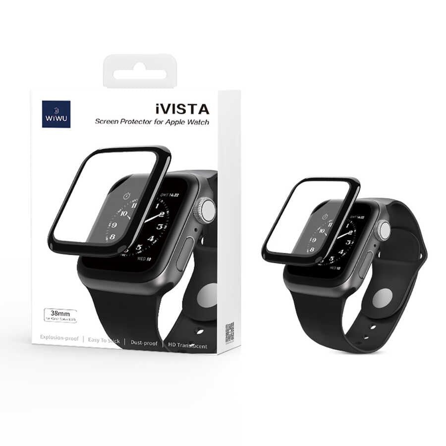 Watch 7 41mm Wiwu iVista Watch Ekran Koruyucu Siyah