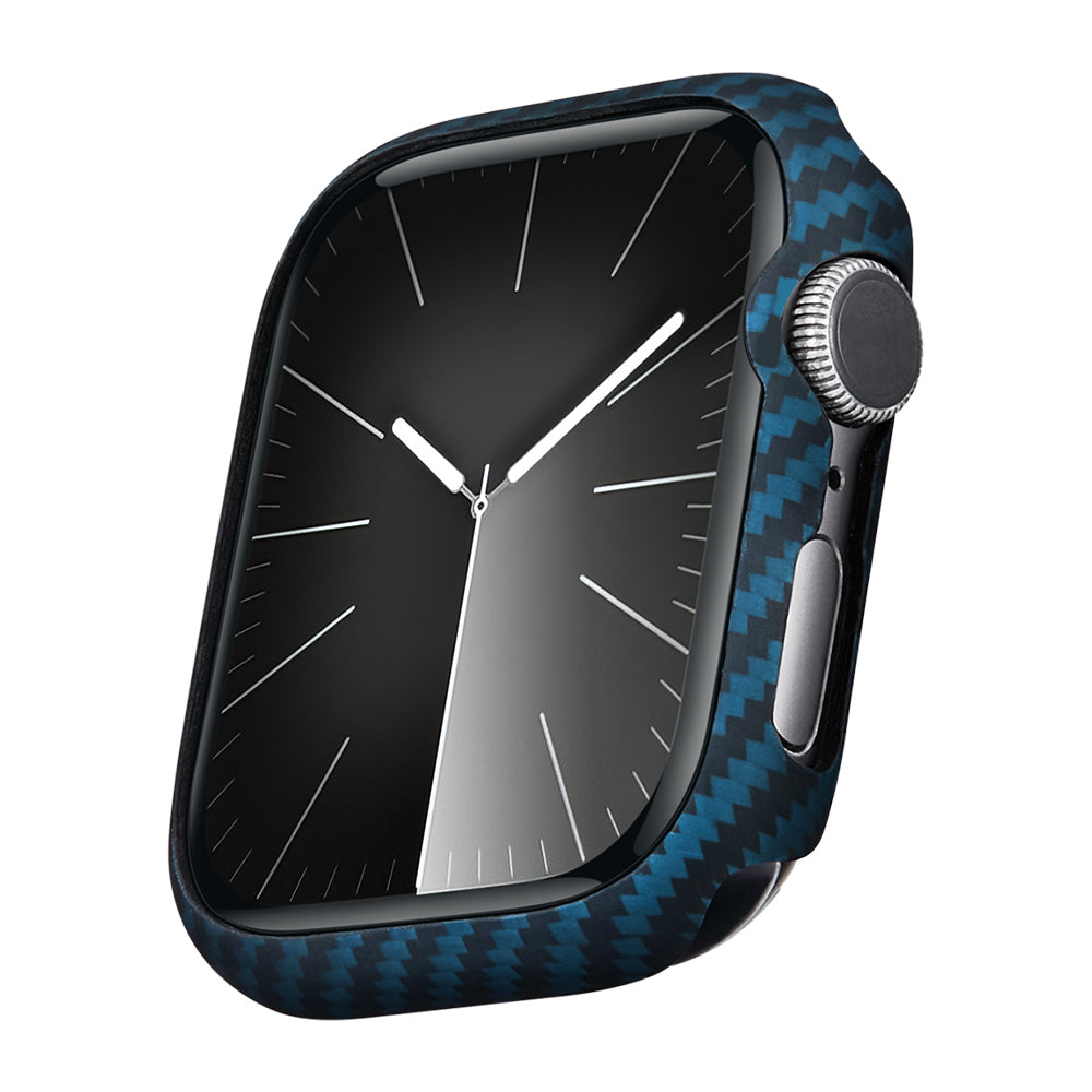 Watch 7 45mm 600D Aramid Fiber Classic Serisi Black-Blue Twill Kasa Koruyucu Pitaka Air Case Siyah-Mavi