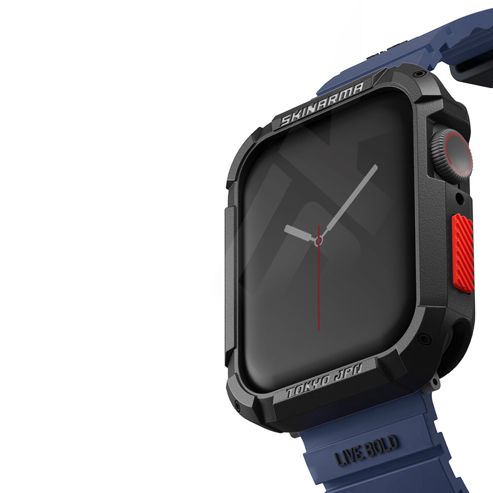 Watch 7 45mm SkinArma Kurono Buzlu Tasarım Sert PC Kasa Koruyucu Koyu Gri