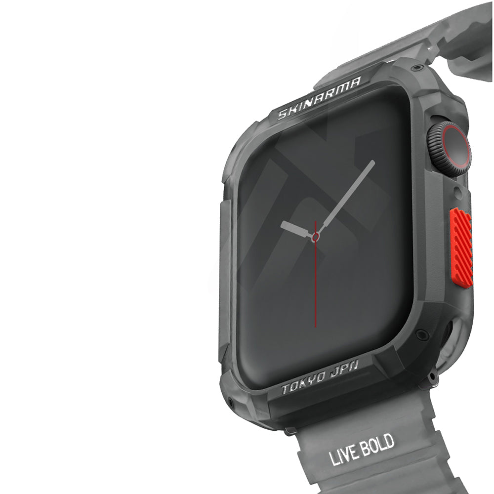 Watch 7 45mm SkinArma Kurono Buzlu Tasarım Sert PC Kasa Koruyucu Koyu Gri