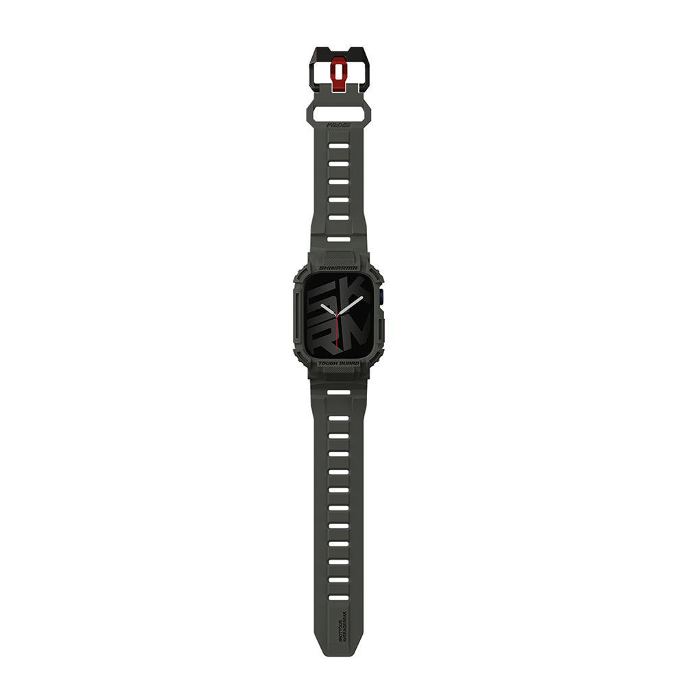 Watch 7 45mm Skinarma Mecha 2in1 TPU Kasa Koruyucu + Silikon Kordon Lacivert
