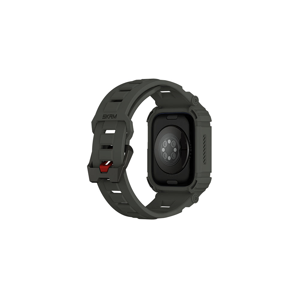 Watch 7 45mm Skinarma Mecha 2in1 TPU Kasa Koruyucu + Silikon Kordon Lacivert