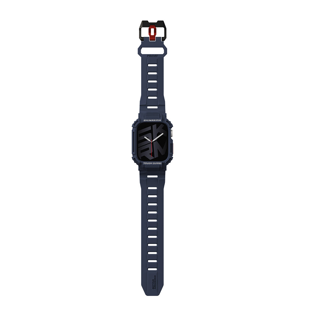 Watch 7 45mm Skinarma Mecha 2in1 TPU Kasa Koruyucu + Silikon Kordon Siyah