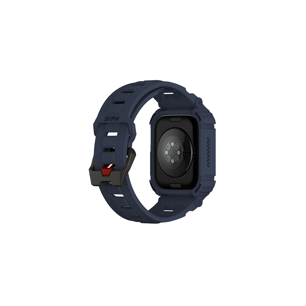Watch 7 45mm Skinarma Mecha 2in1 TPU Kasa Koruyucu + Silikon Kordon Yeşil