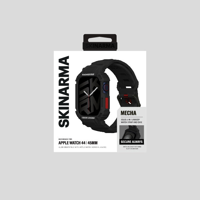 Watch 7 45mm Skinarma Mecha 2in1 TPU Kasa Koruyucu + Silikon Kordon Yeşil