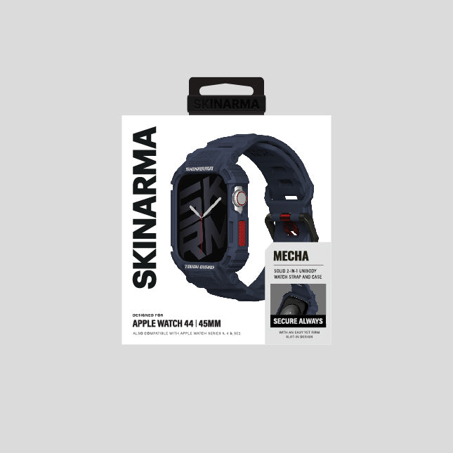 Watch 7 45mm Skinarma Mecha 2in1 TPU Kasa Koruyucu + Silikon Kordon Yeşil