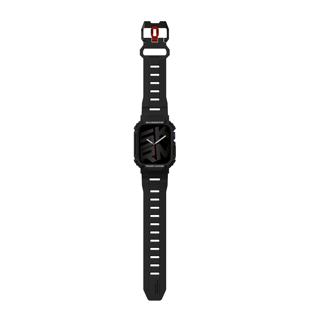 Watch 7 45mm Skinarma Mecha 2in1 TPU Kasa Koruyucu + Silikon Kordon Lacivert