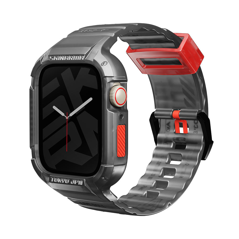 Watch 7 45mm SkinArma Saido Sert PC Kasa Koruyuculu Silikon Kordon Füme