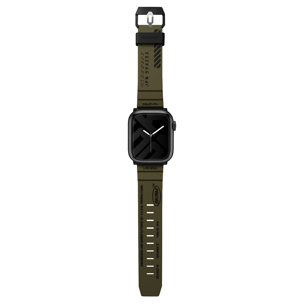 Watch 7 45mm SkinArma Shokku Silikon Kordon Olive