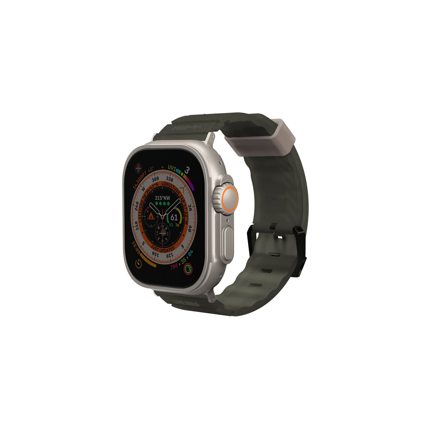 Watch 7 45mm SkinArma Shokku Silikon Kordon Dark Olive
