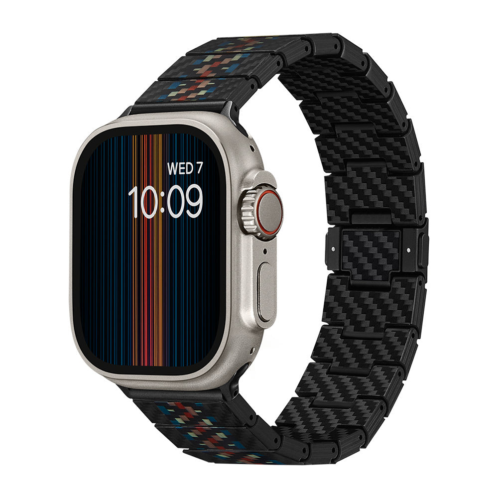 Watch Serisi Uyumlu Aramid Fiber ve Karbon Fiber Pitaka Modern Serisi Rhapsody Universal Kordon Siyah