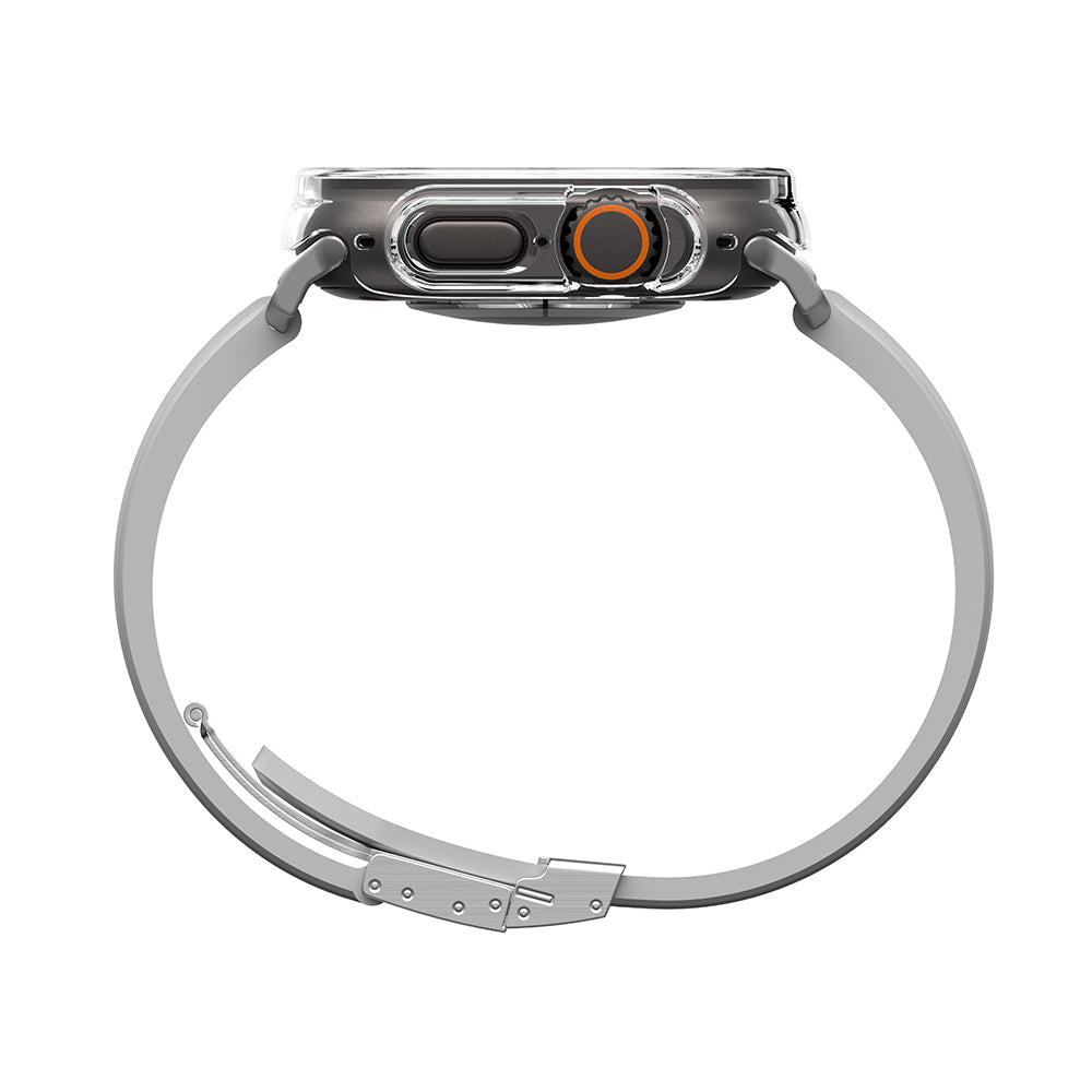 Apple Watch Ultra 49mm Amazingthing Radix Minimal FullGuard Sert PC Kasa ve Ekran Koruyucu Siyah