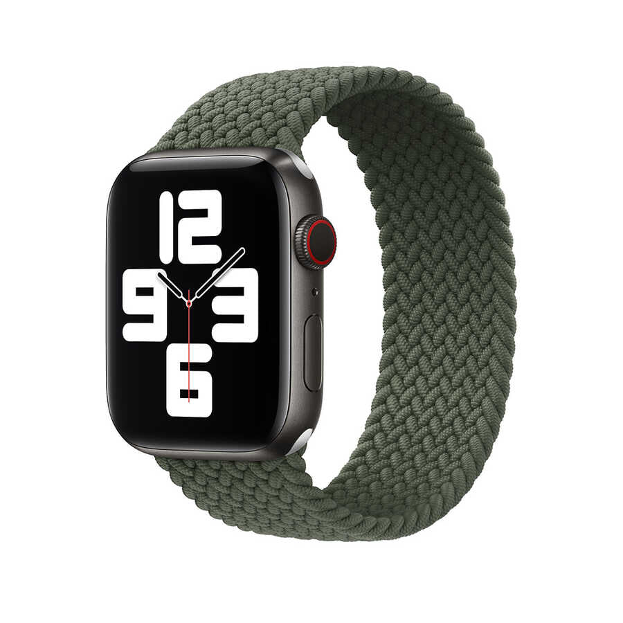 Watch Ultra 49mm Kordon Wiwu Braided Solo Loop Large Strap Kayış Yeşil