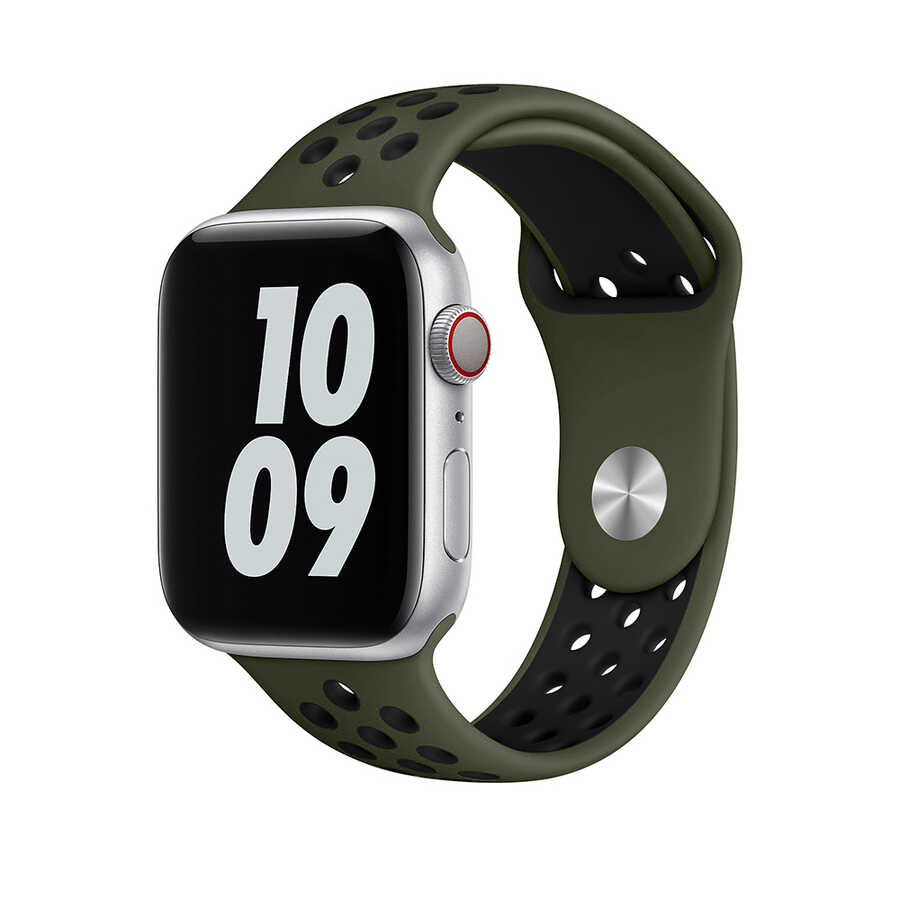 Watch Ultra 49mm Kordon Wiwu Dual Color Sport Band Silikon Strap Kayış Siyah-Sarı