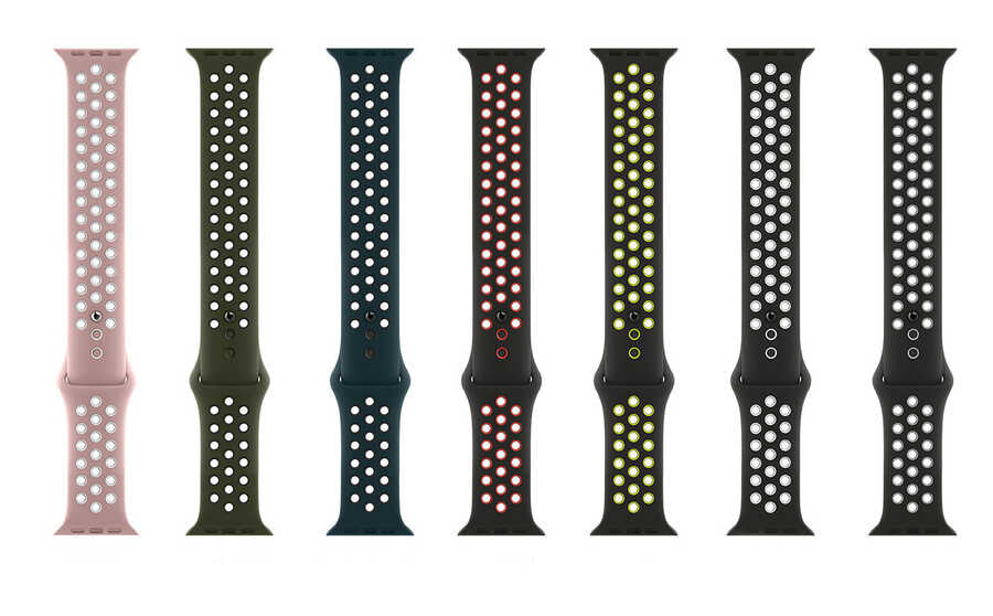 Watch Ultra 49mm Kordon Wiwu Dual Color Sport Band Silikon Strap Kayış Yeşil-Siyah