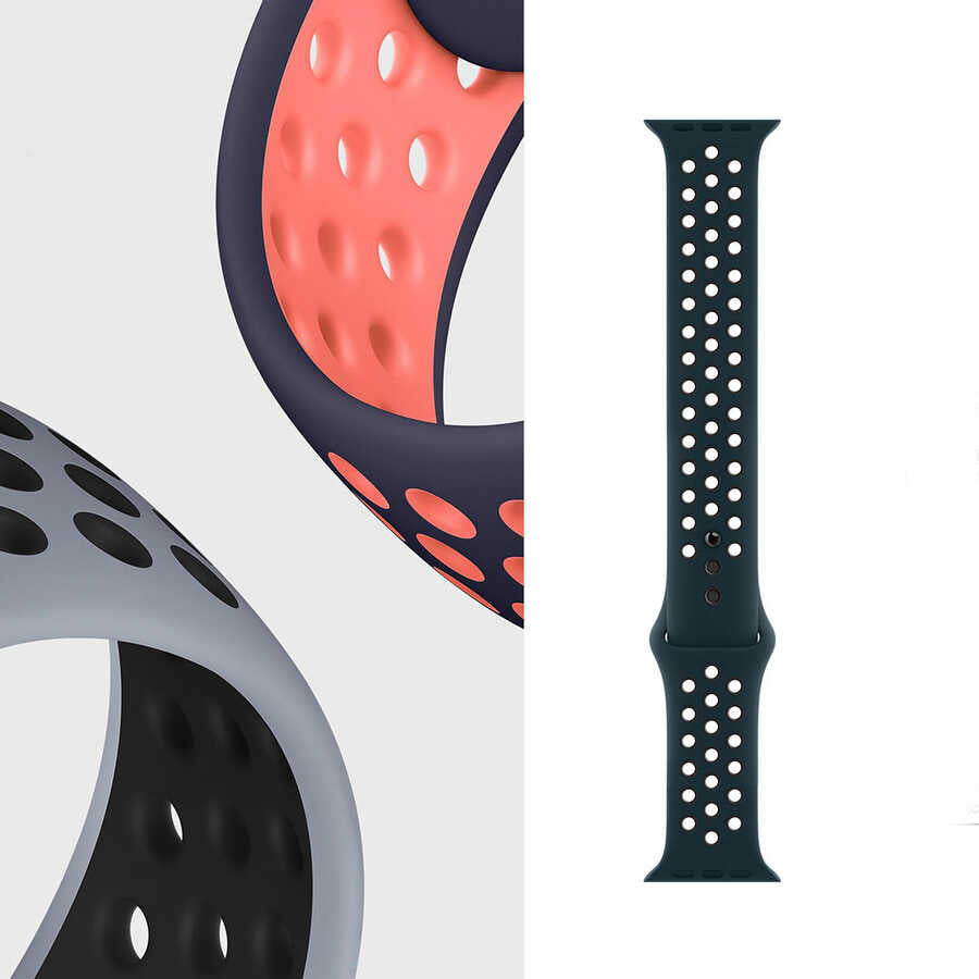 Watch Ultra 49mm Kordon Wiwu Dual Color Sport Band Silikon Strap Kayış Siyah-Beyaz