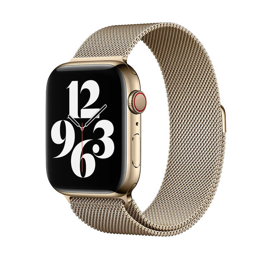 Watch Ultra 49mm Kordon Wiwu Minalo Metal Strap Kayış Gold