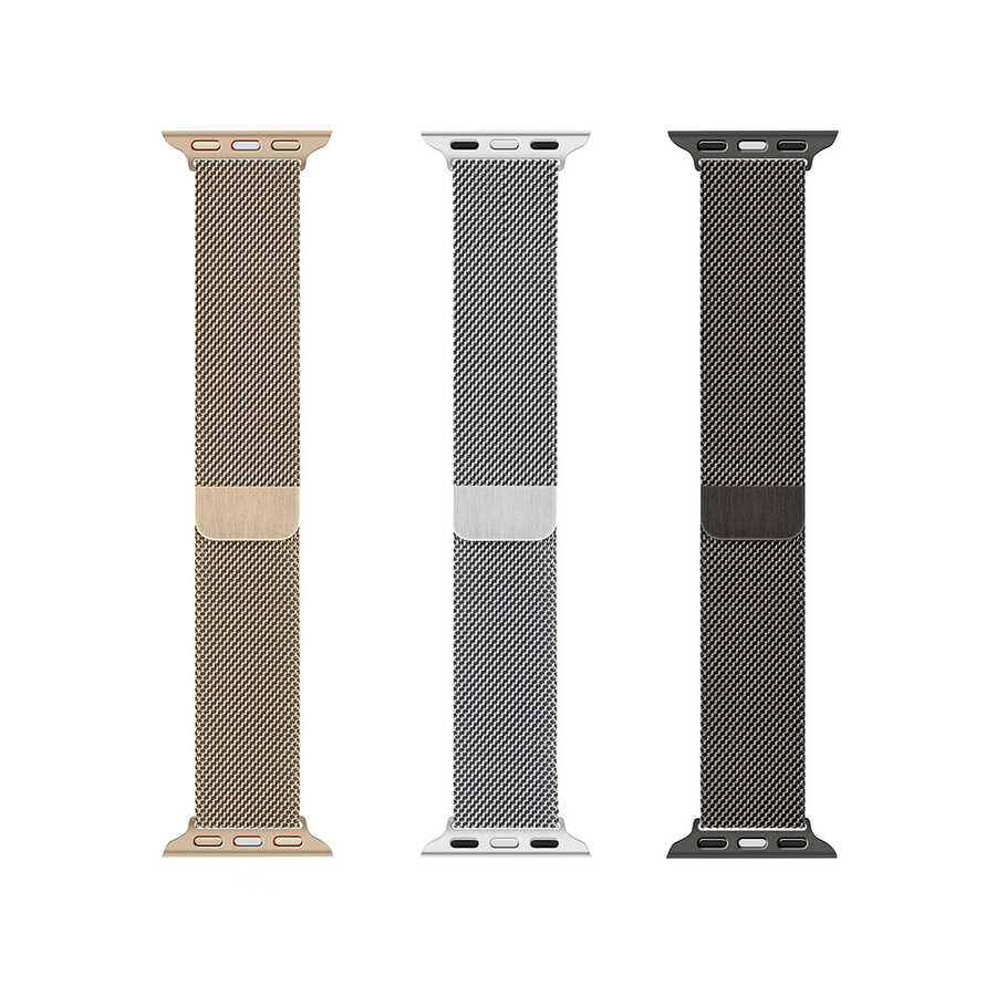 Watch Ultra 49mm Kordon Wiwu Minalo Metal Strap Kayış Gold
