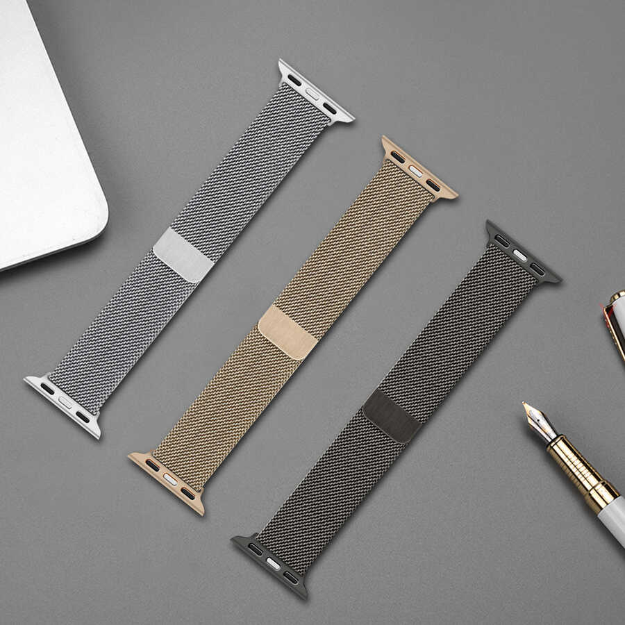 Watch Ultra 49mm Kordon Wiwu Minalo Metal Strap Kayış Gold