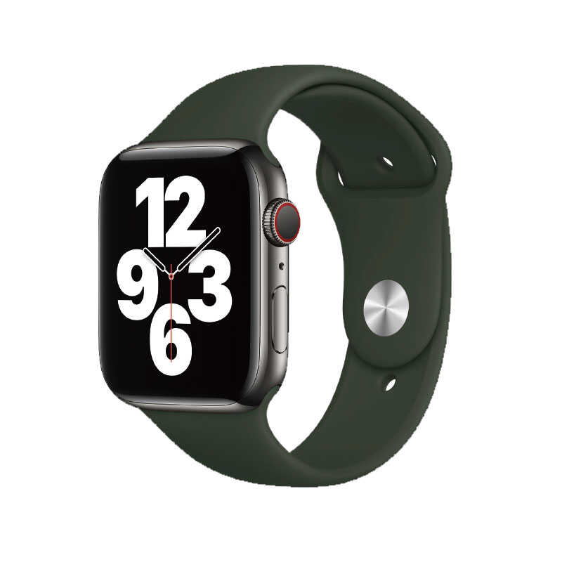 Watch Ultra 49mm Kordon Wiwu Sport Band Silikon Strap Kayış Koyu Yeşil