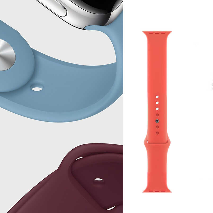 Watch Ultra 49mm Kordon Wiwu Sport Band Silikon Strap Kayış Koyu Yeşil