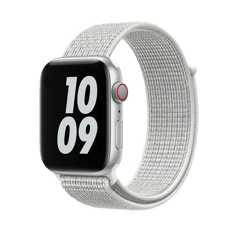 Watch Ultra 49mm Kordon Wiwu Sport Loop Hasır Strap Kayış Beyaz