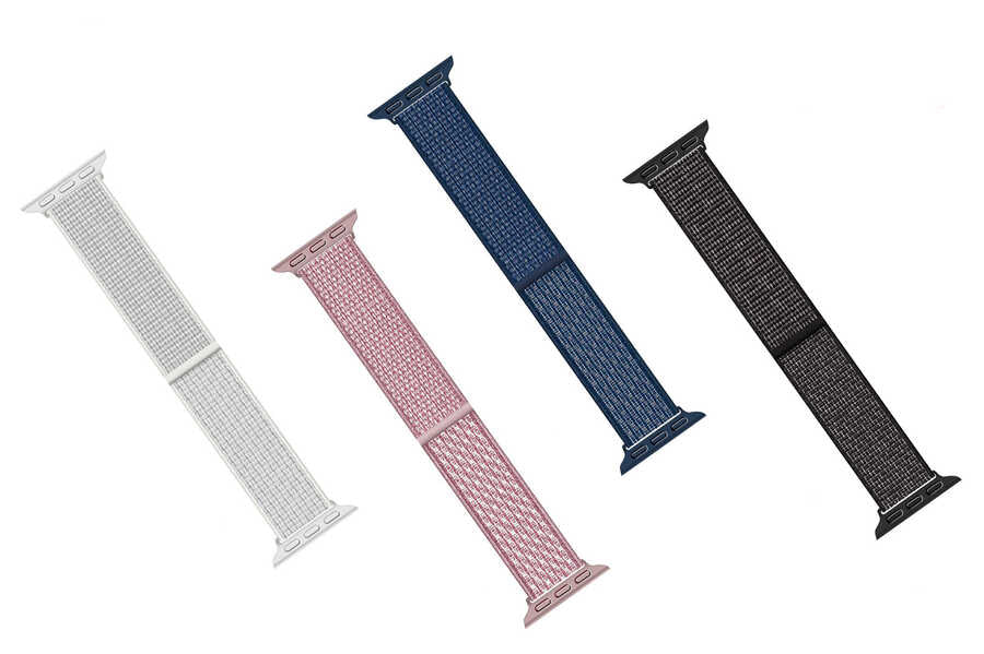 Watch Ultra 49mm Kordon Wiwu Sport Loop Hasır Strap Kayış Beyaz
