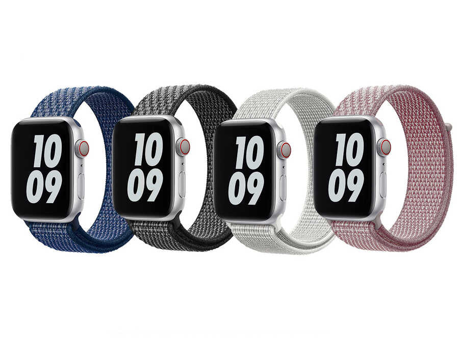 Watch Ultra 49mm Kordon Wiwu Sport Loop Hasır Strap Kayış Beyaz
