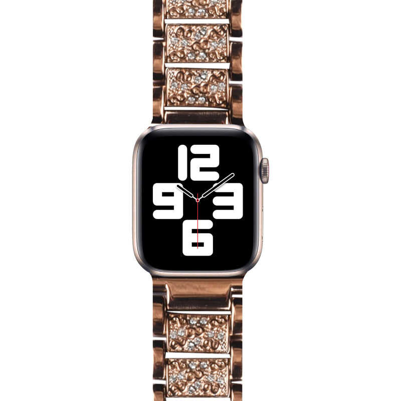 Watch Ultra 49mm Kordon Wiwu Three Beads Set Auger Metal Strap Kayış Siyah