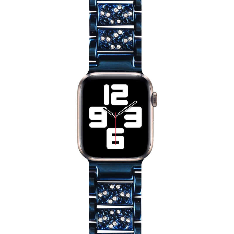 Watch Ultra 49mm Kordon Wiwu Three Beads Set Auger Metal Strap Kayış Siyah