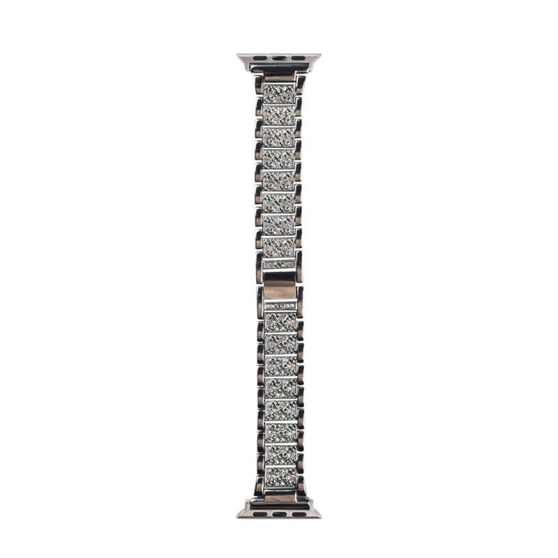 Watch Ultra 49mm Kordon Wiwu Three Beads Set Auger Metal Strap Kayış Siyah