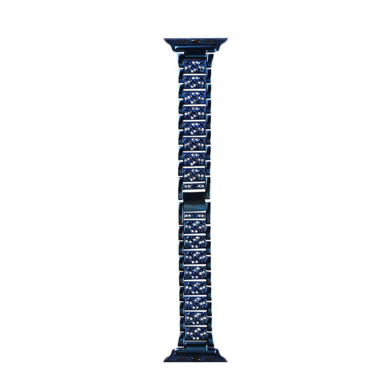 Watch Ultra 49mm Kordon Wiwu Three Beads Set Auger Metal Strap Kayış Siyah