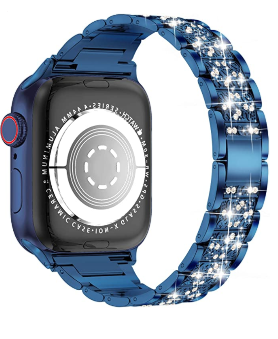 Watch Ultra 49mm Kordon Wiwu Three Beads Set Auger Metal Strap Kayış Siyah