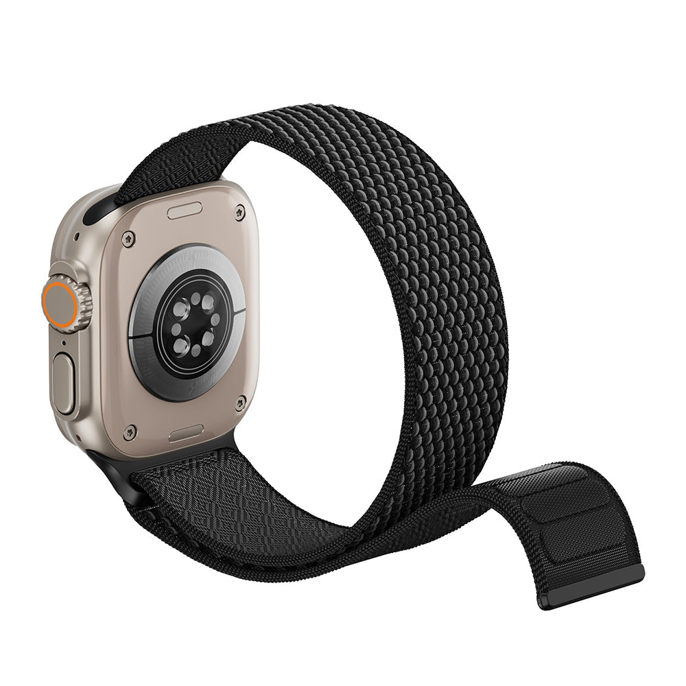 Apple Watch Ultra 49mm Kordon Wiwu WB501 CloudFlex Serisi Hasır Örgü Strap Kayış Siyah