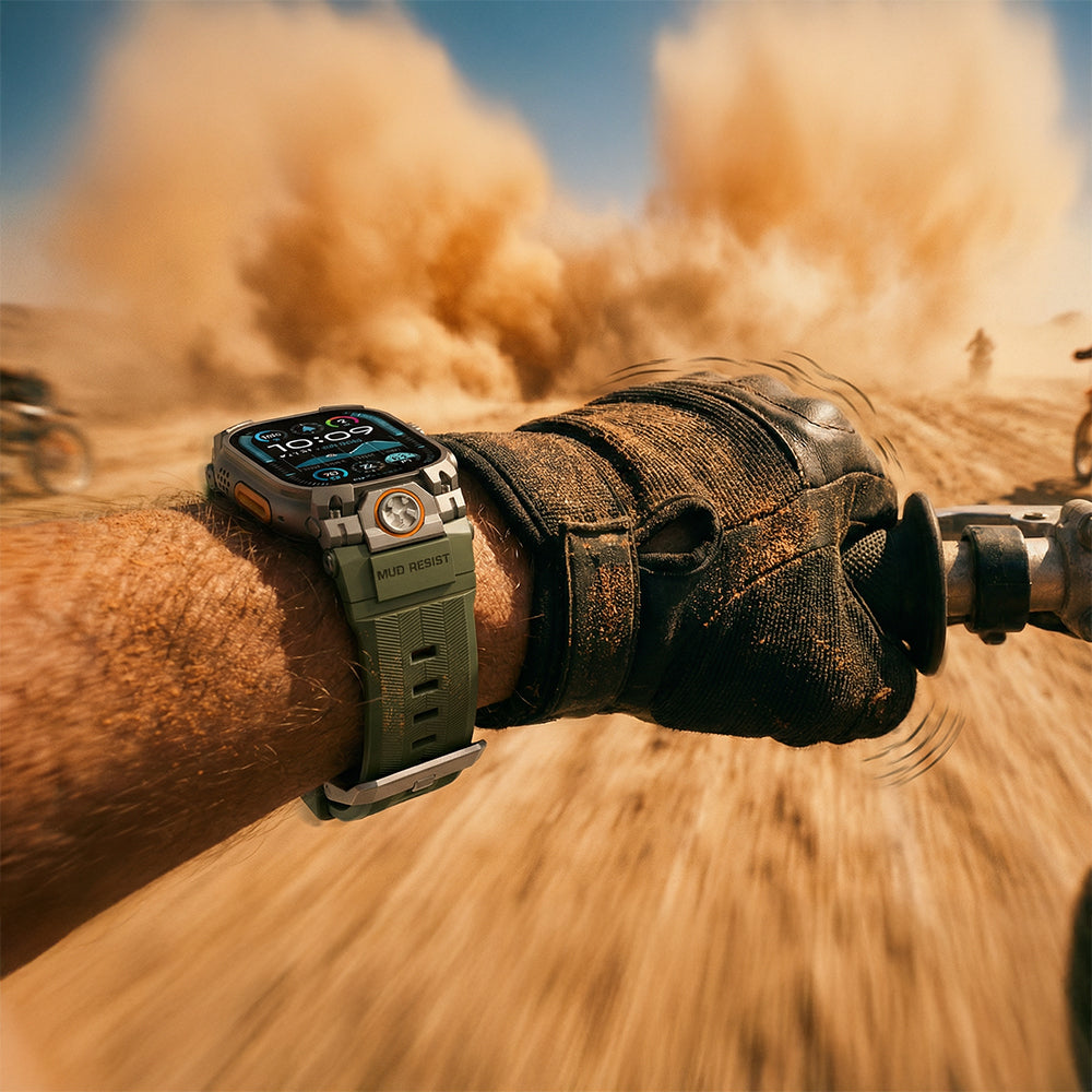 Apple Watch Ultra 49mm Mohseven iWatch Armor Silikon Kordon Siyah