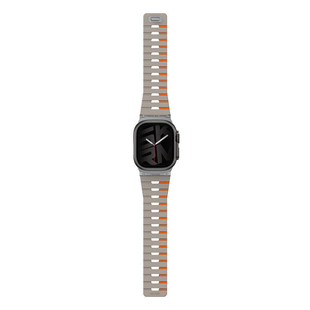 Apple Watch Ultra 49mm Skinarma Gemini Serisi TPU Magnetik Silikon Kordon Lacivert