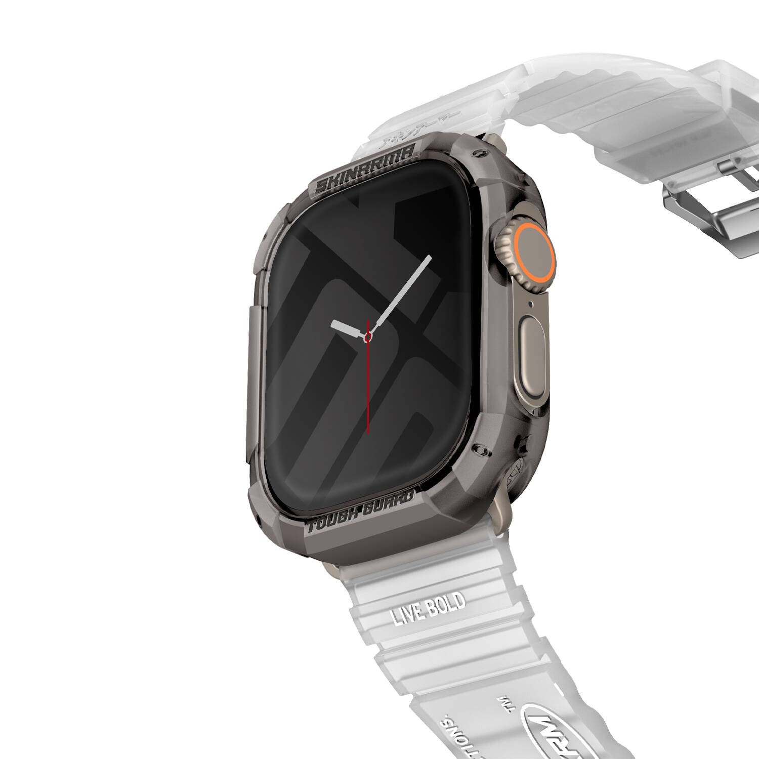 Watch Ultra 49mm SkinArma Kurono Buzlu Tasarım Sert PC Kasa Koruyucu Kahve Açık