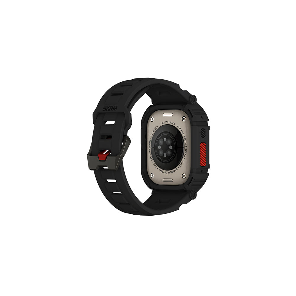 Watch Ultra 49mm Skinarma Mecha 2in1 TPU Kasa Koruyucu + Silikon Kordon Lacivert