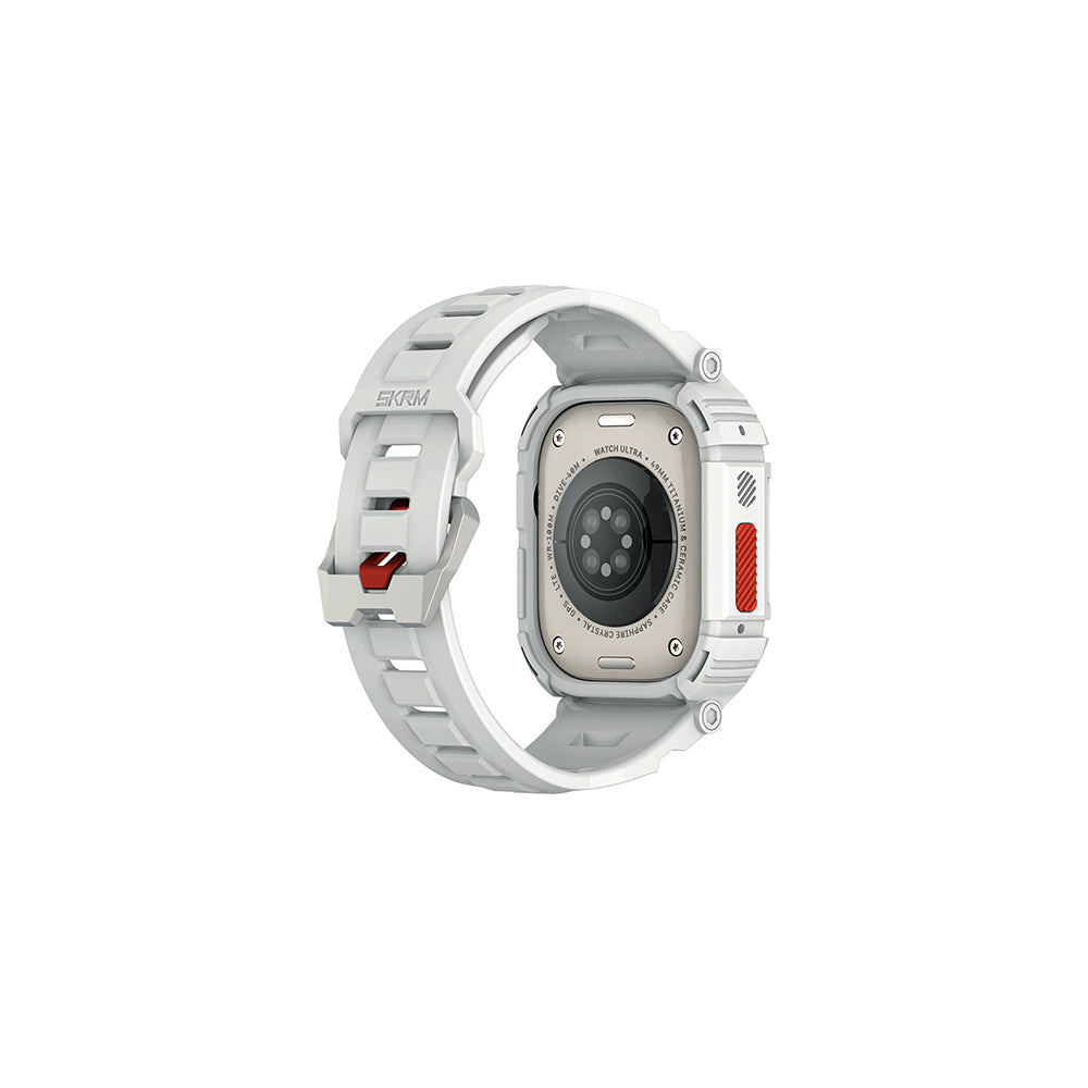 Watch Ultra 49mm Skinarma Mecha 2in1 TPU Kasa Koruyucu + Silikon Kordon Siyah