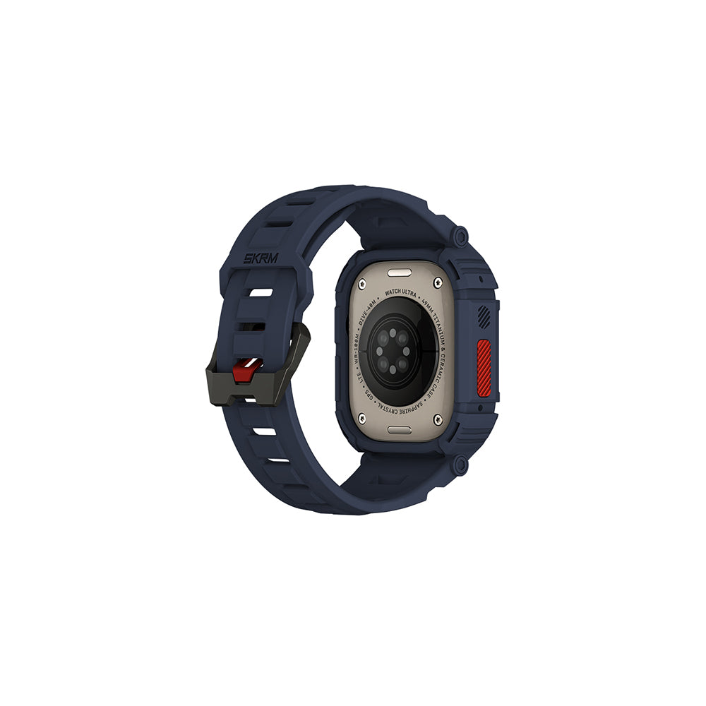 Watch Ultra 49mm Skinarma Mecha 2in1 TPU Kasa Koruyucu + Silikon Kordon Yeşil
