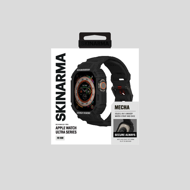 Watch Ultra 49mm Skinarma Mecha 2in1 TPU Kasa Koruyucu + Silikon Kordon Lacivert