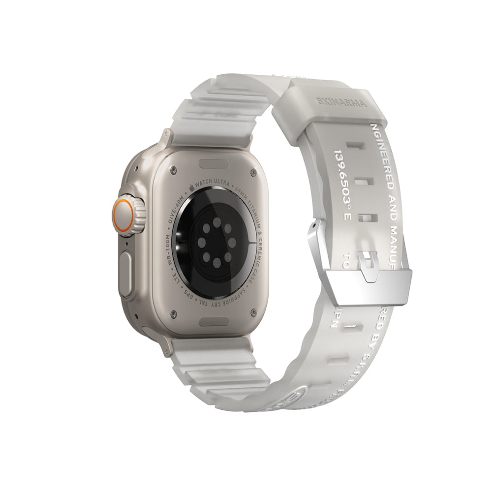 Watch Ultra 49mm SkinArma New Shokku Silikon Kordon Beyaz