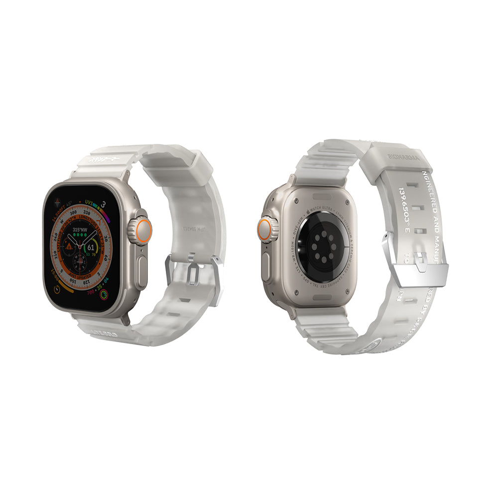 Watch Ultra 49mm SkinArma New Shokku Silikon Kordon Beyaz