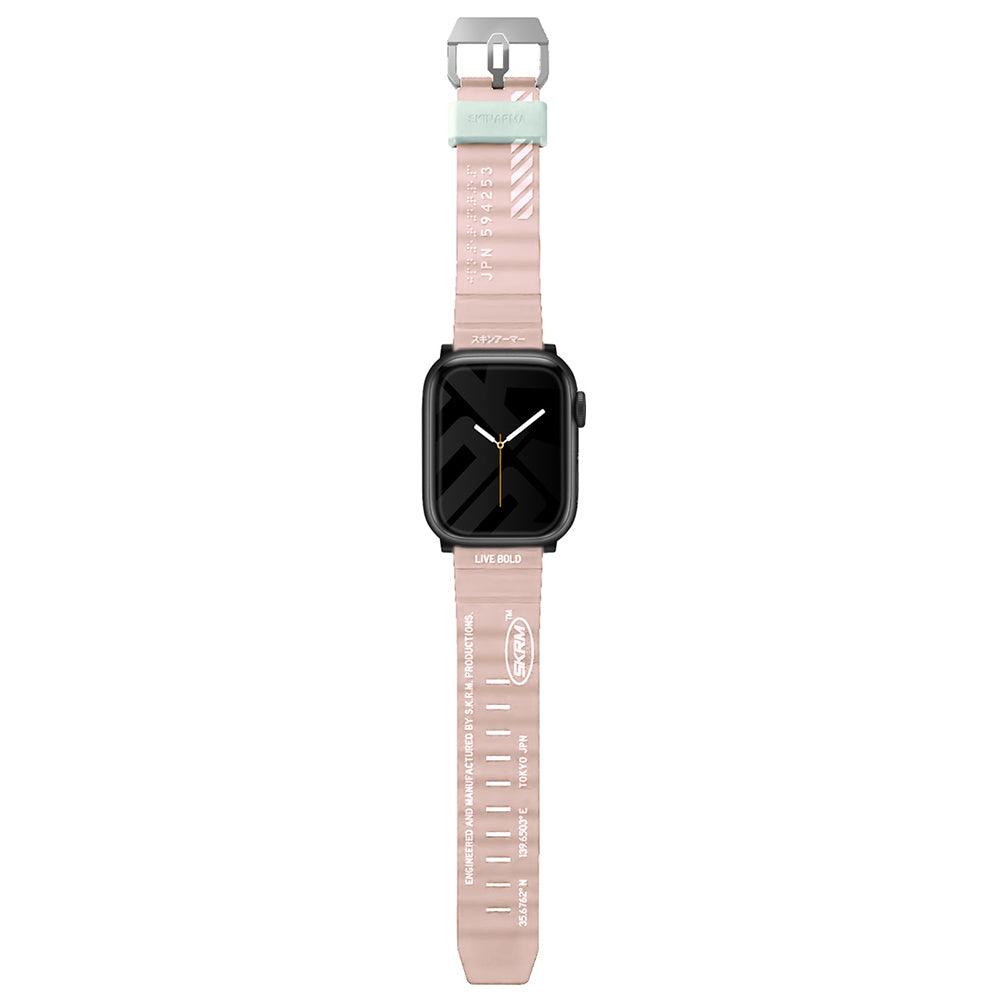 Watch Ultra 49mm SkinArma Shokku Silikon Kordon Pembe Açık